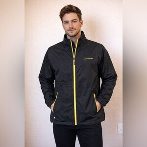 Storm Tech Men's Performance Jacket in Black and Yellow full zip